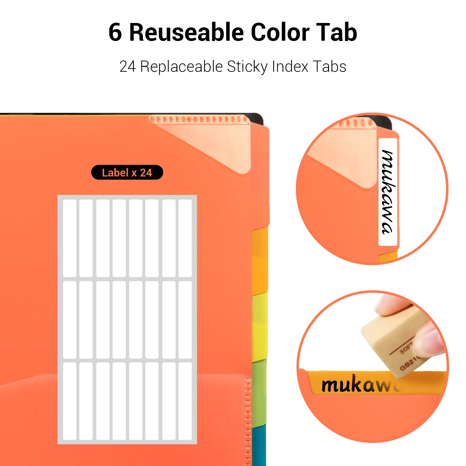 Amazon.com : Mukawa 12 Pocket Poly Project Organizer, Spiral